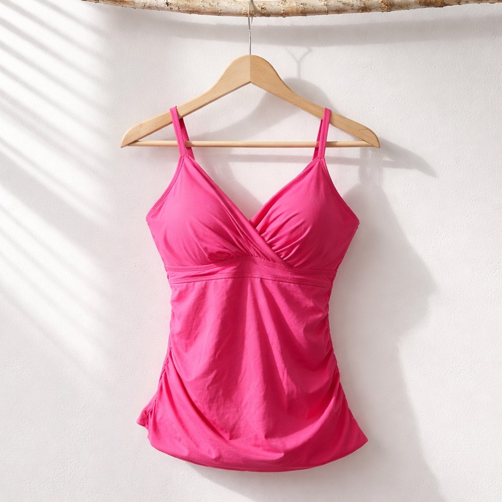 Anne Cole Pink Tankini Top Bra Size 34DD/36D NEW